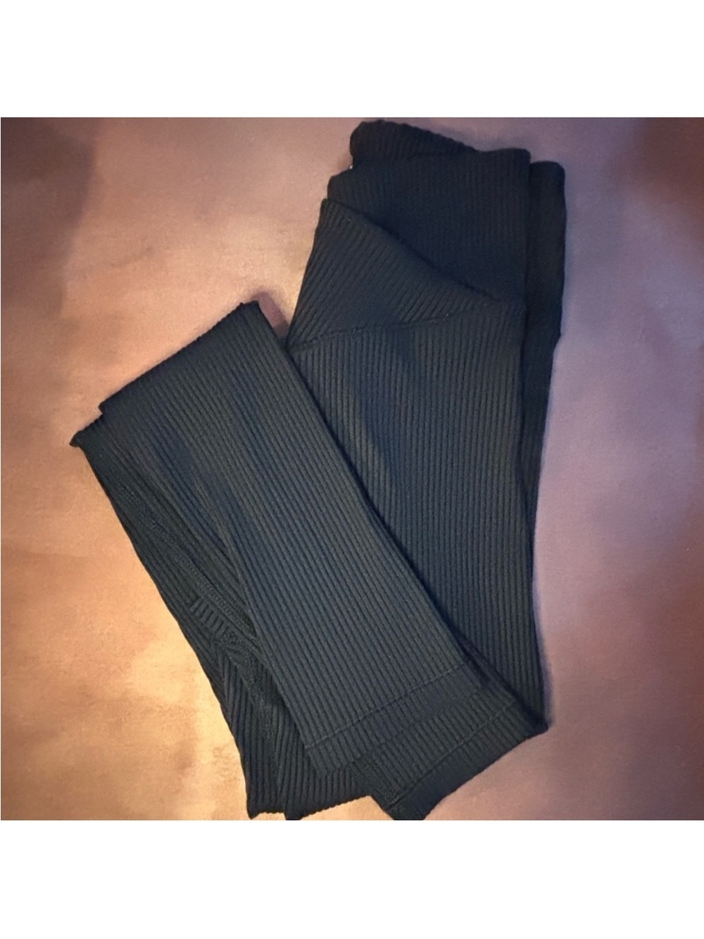Aeropostale Black Ribbed High-Waist Leggings